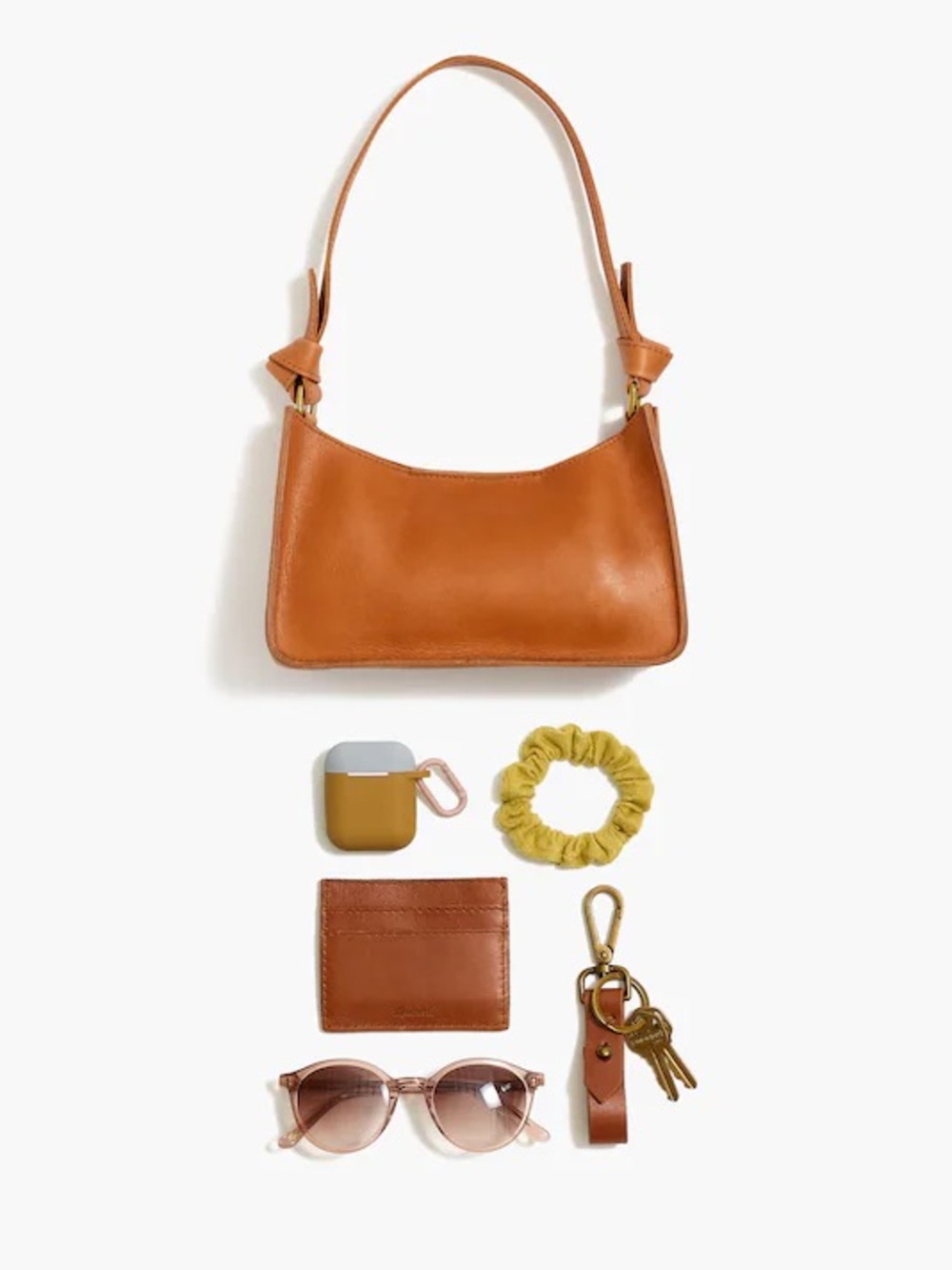 Madewell Dusty Rose Knotted-Handle Shoulder Bag